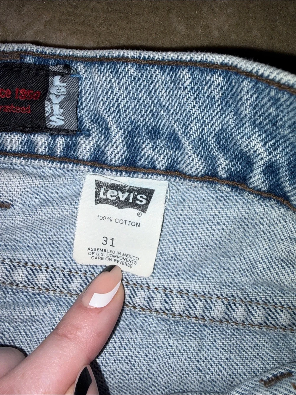 Vintage Light Blue Denim Shorts